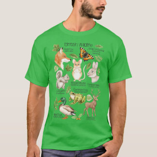 T-shirt La faune britannique