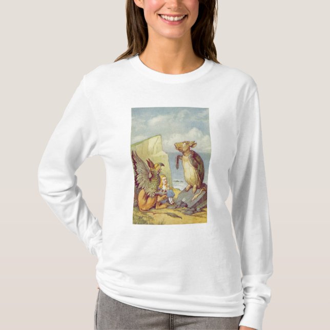 T-shirt La Fausse tortue et le Gryphon (Devant)