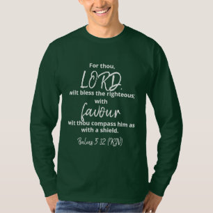T-shirt La Faveur des Psaumes de DIEU 5:12 (LS)