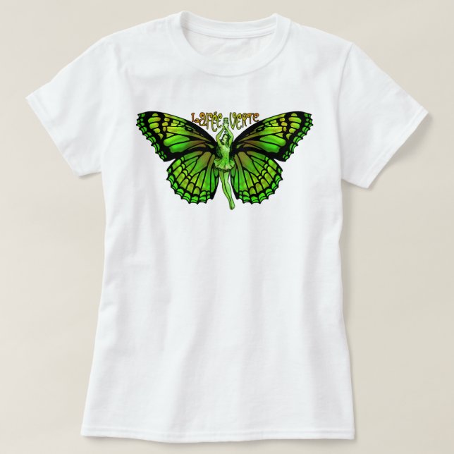T-shirt La Fee Verte Avec Ailes Étendues (Design devant)