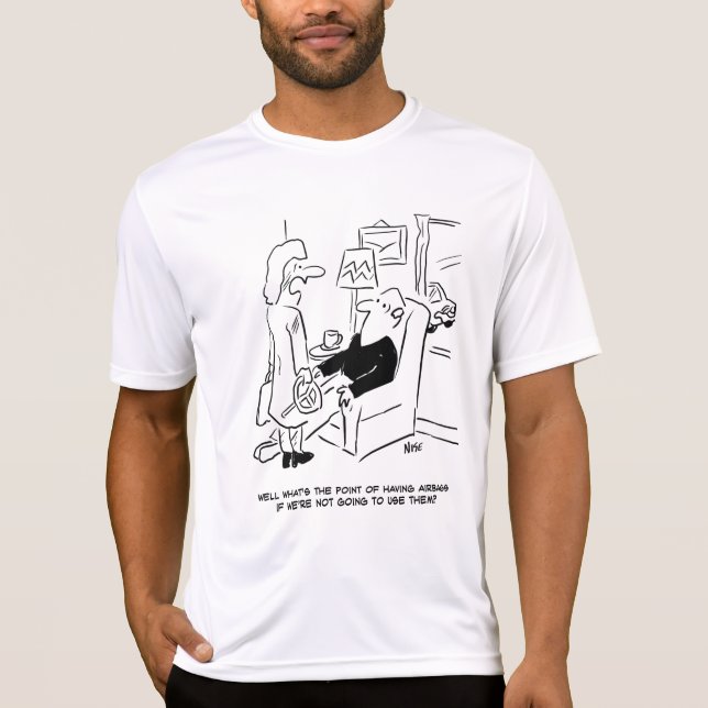 T-shirt La femme a écrasé la voiture (Devant)