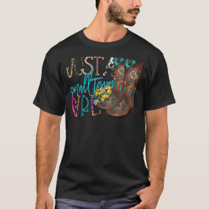T-shirt La Femme De Tournesol Botte Juste Une Petite Fille
