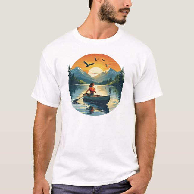 T-shirt La femme en bateau (Devant)