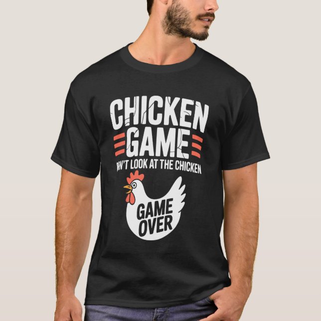 T-shirt La Ferme de Jeu de Poulet Drôle (Devant)