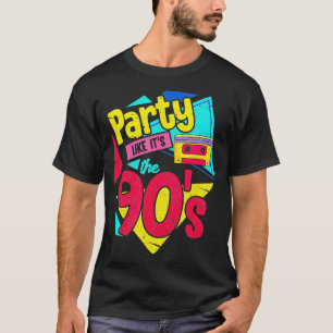 T-shirt La fête comme son The 90s 1990s Nineties Disco Ret