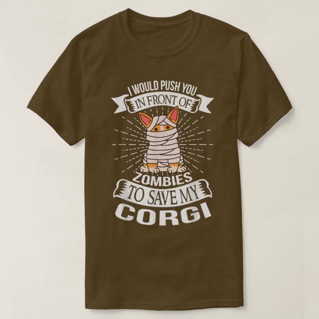 T-shirt La Fête de Corgi Halloween (Design devant)