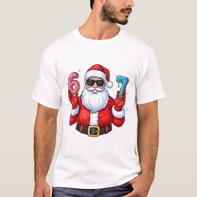 T-shirt La fête de donuts 6 et 7 de Santa (Devant)