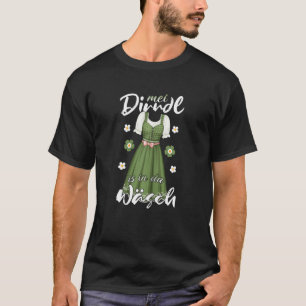 T-shirt La Fête De La Bière Mei Dirndl Se Trouve À Da Wäsc