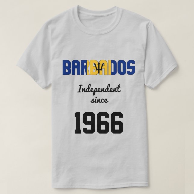 T-shirt La fête de l'indépendance du drapeau de la Barbade (Design devant)