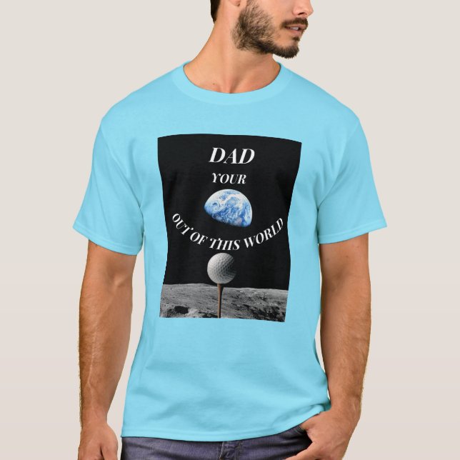 T-shirt La fête des pères Golf spatial  (Devant)