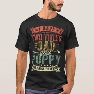 T-shirt La Fête des Pères J'ai Deux Titres Papa Et Papi
