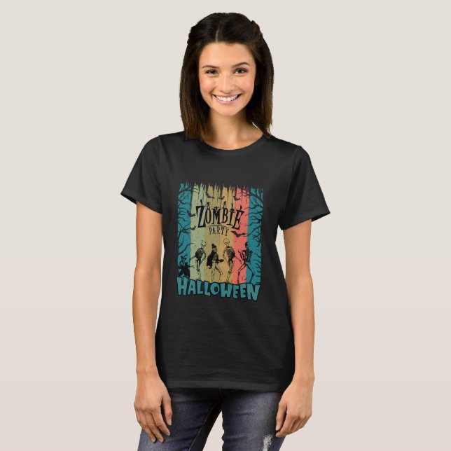 T-shirt La fête des zombies (Devant entier)