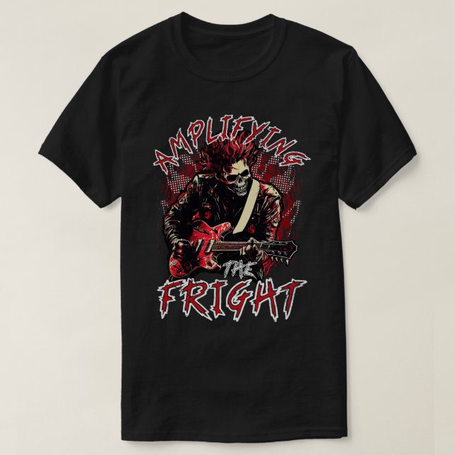 T-shirt La Fête D'Halloween Amplifie Le Rocher De Fright P (Design devant)