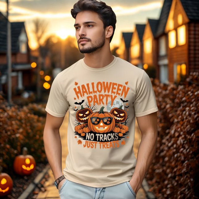 T-shirt La fête d'Halloween sans traces Traite juste le Ci (Créateur téléchargé)