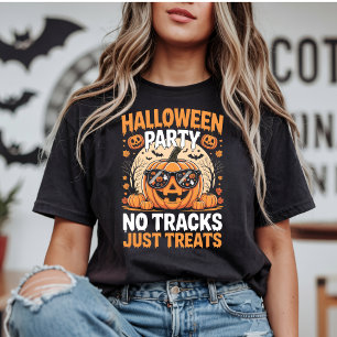 T-shirt La fête d'Halloween sans traces Traite juste le Ci