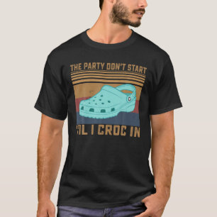 T-shirt La fête ne commence pas "jusqu'à ce que je croque 