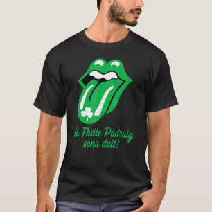 T-shirt Lá Fhéile Pádraig Sona Duit Langue verte St Patron