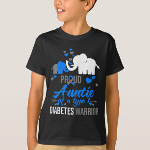 T-shirt La Fière Tante D'Un Type 1 Cadeau Guerrier Du Diab