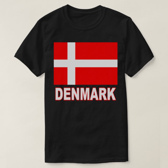 T-shirt La Fierté du Danemark Drapeau Danois Design (Design devant)