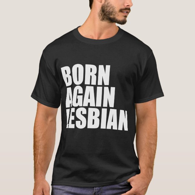 T-shirt La fierté LGBT est née à nouveau Lesbian Rainbow S (Devant)