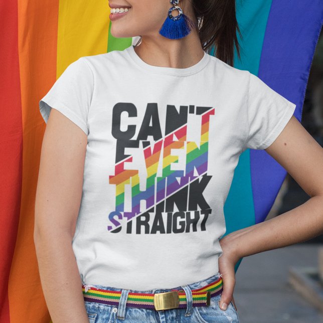 T-shirt La fierté LGBTQ ne peut même pas penser arc-en-cie (Créateur téléchargé)