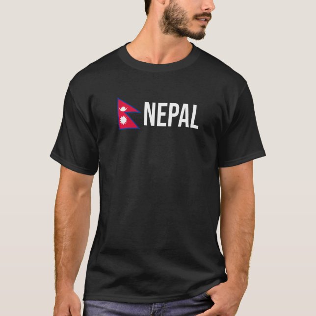 T-SHIRT LA FIERTÉ NÉPALE DU DRAPEAU KATHMANDU (Devant)