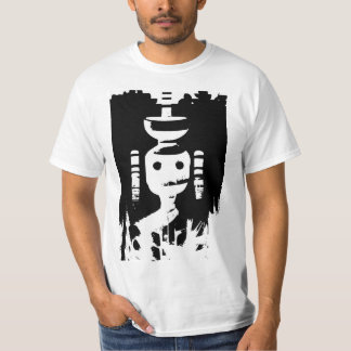 T-shirt La figure mystérieuse en noir et blanc (Art IA)
