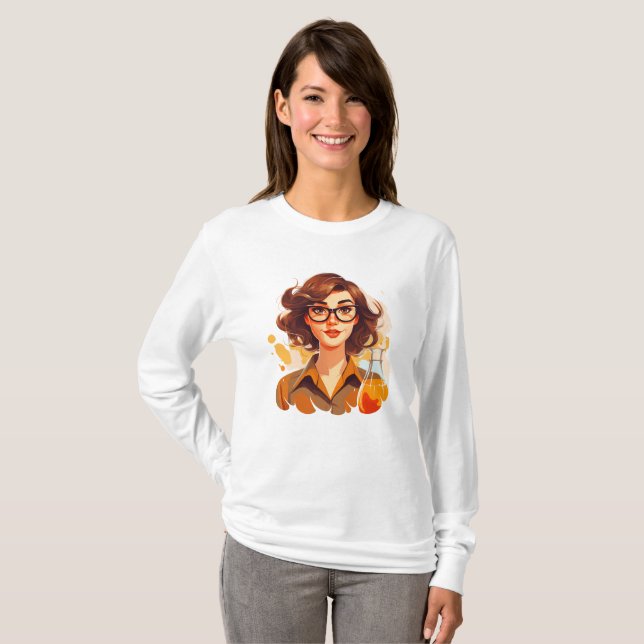 T-shirt La Fille Avec Lunettes (Devant entier)