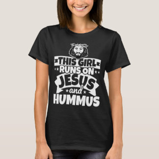 T-shirt La Fille Coule Sur Jésus Et Hummus