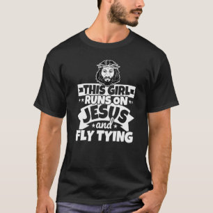 T-shirt La Fille Coule Sur Jésus Et Tie Volée