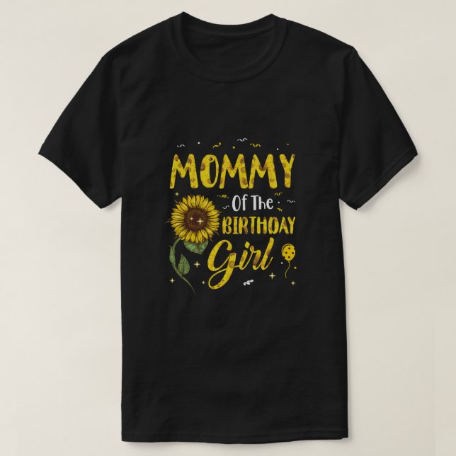 T-shirt La Fille D'Anniversaire Maman Cadeaux De Tournesol (Design devant)