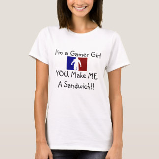 T-shirt La fille de Gamer veut NOMNOM !