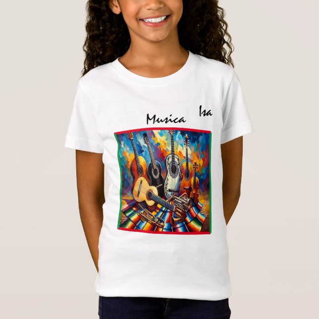 T-Shirt La fille de la musique (Devant)