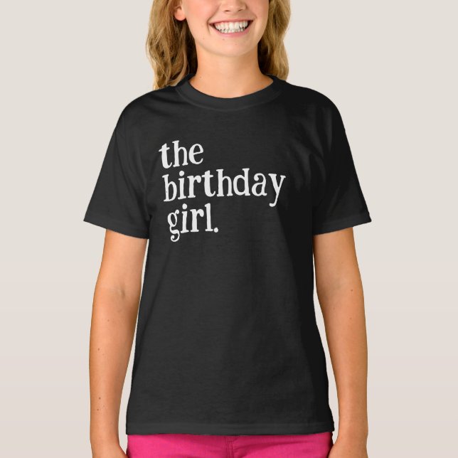 T-shirt La Fille de l'anniversaire (Devant)