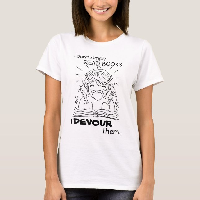 T-shirt La fille de lecteur mange la chemise (Devant)