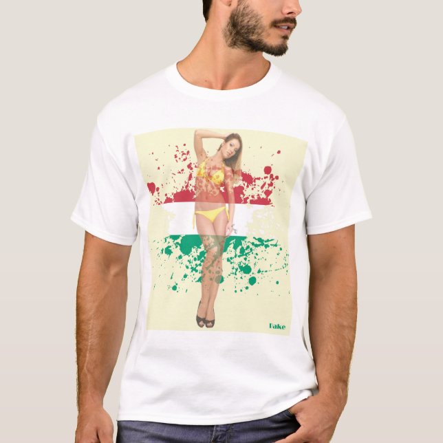 T-shirt La fille de pin-up sexy se dissolvent sur le (Devant)