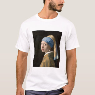 T-shirt La fille de Vermeer avec une oreille perle