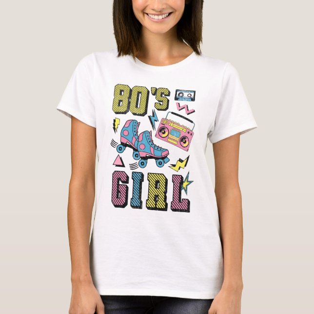 T-shirt La fille des années 80 (Devant)