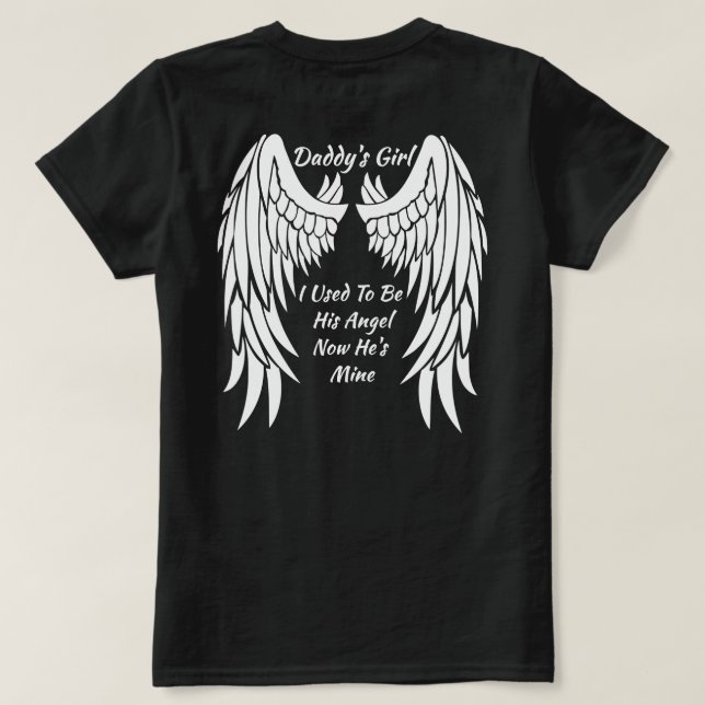 T-shirt La fille du papa que j'avais l'habitude d'être son (Design dos)