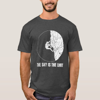T-shirt La fille grimpeuse de blocs et de rochers The Sky