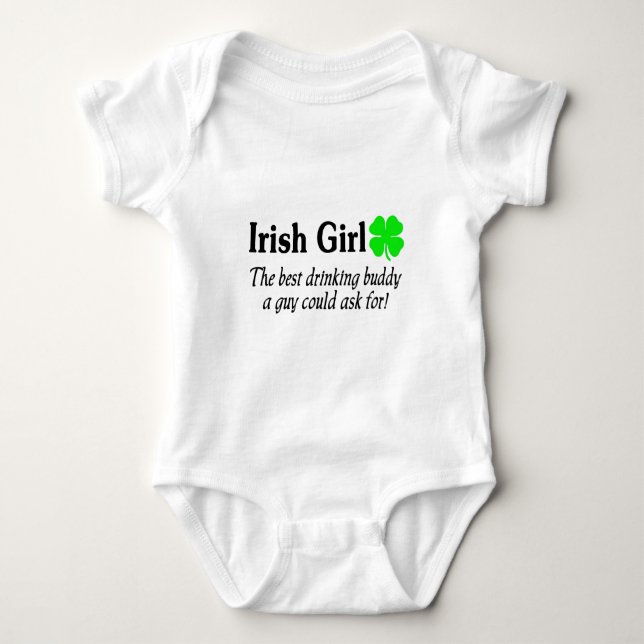 T-shirt La fille irlandaise le meilleur ami potable un (Devant)