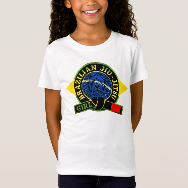 T-Shirt La fille Jiu-Jitsu du Brésil (Devant)