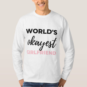 T-shirt La fille la plus Okayest du monde Noir