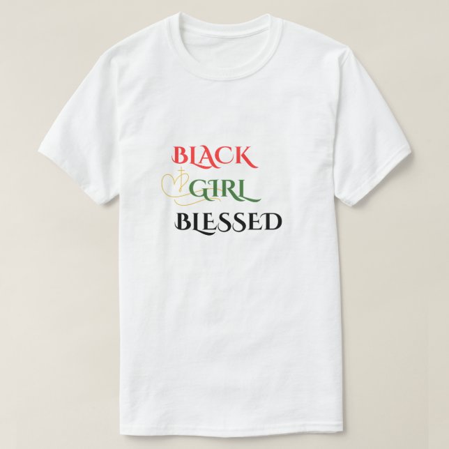 T-shirt La fille noire bénie (Design devant)