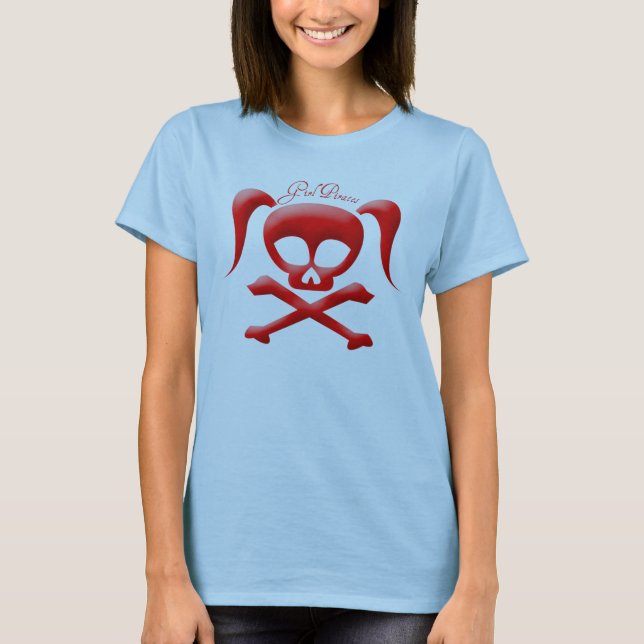T-shirt La fille pirate le dessus de spaghetti (Devant)