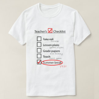 T-shirt La fin du professeur de la liste de contrôle