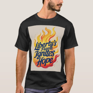T-shirt La flamme de la bibliothèque enflamme l'espoir