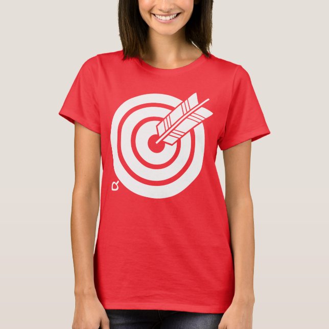 T-shirt La flèche atteint une cible ronde (Devant)