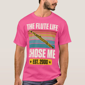 T-shirt La Flute Life Choisi Moi Établi 2000 Année Flut