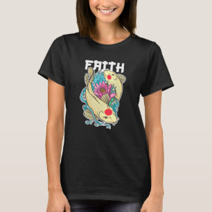 T-shirt La foi aime les poissons Koi Yin et Yang